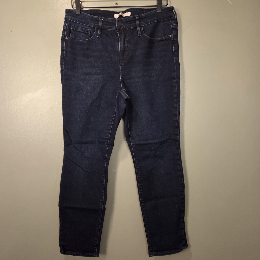 Athleta Dark Wash Skinny Jeans Stretch, Women's Size 14 Petite